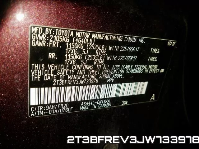 2T3BFREV3JW733978 фото 2