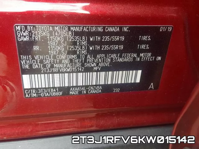 2T3J1RFV6KW015142 фото 2