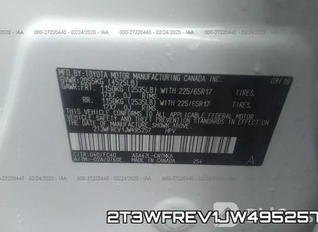2T3WFREV1JW495257 фото 10