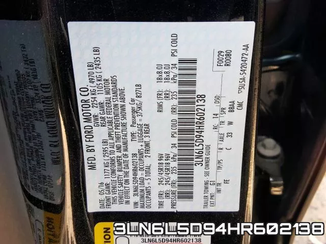3LN6L5D94HR602138 фото 2