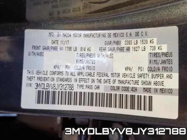 3MYDLBYV8JY312788 фото 2