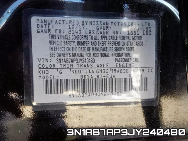 3N1AB7AP3JY240480 фото 2