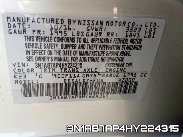 3N1AB7AP4HY224315 фото 2