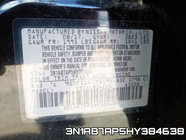 3N1AB7AP5HY384638 фото 2