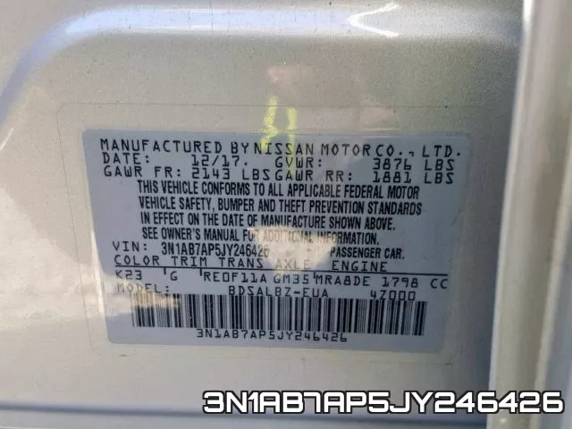3N1AB7AP5JY246426 фото 2