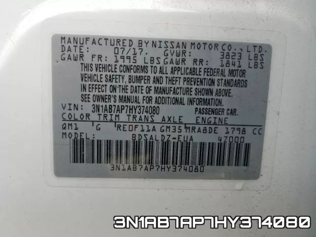 3N1AB7AP7HY374080 фото 2