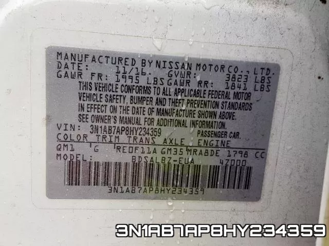3N1AB7AP8HY234359 фото 2