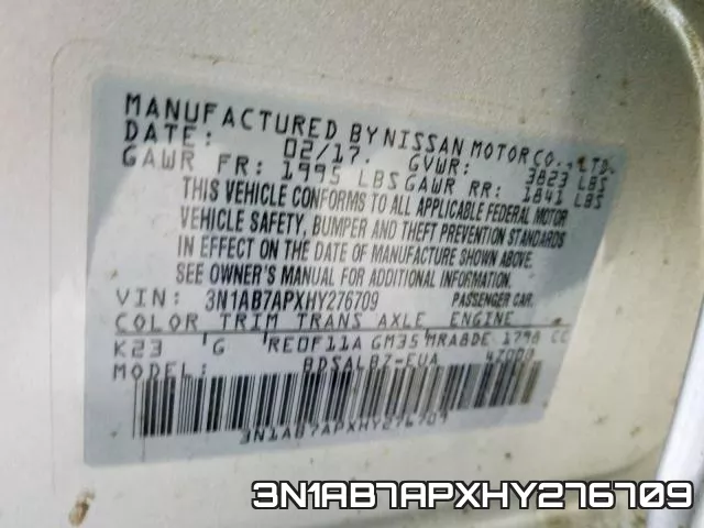 3N1AB7APXHY276709 фото 2