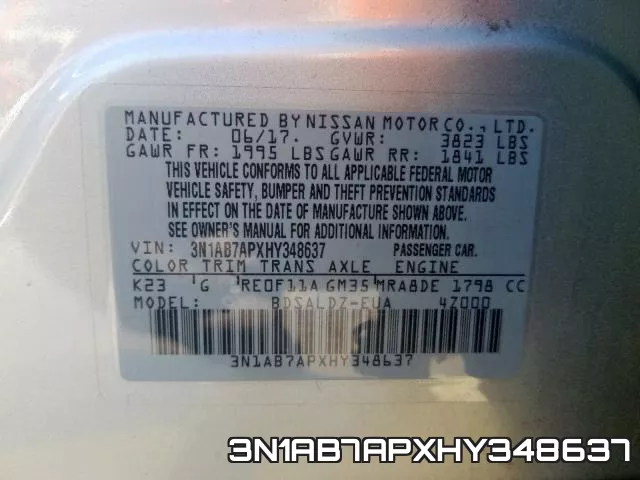 3N1AB7APXHY348637 фото 2