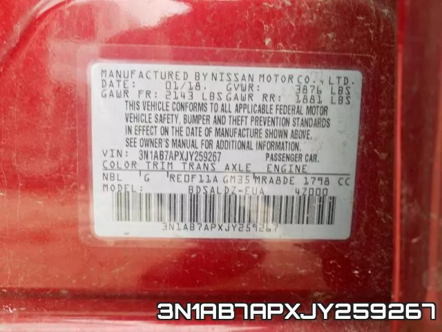 3N1AB7APXJY259267 фото 2