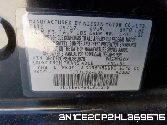 3N1CE2CP2HL369575 фото 2
