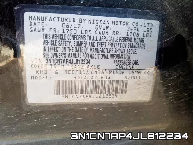 3N1CN7AP4JL812234 фото 2