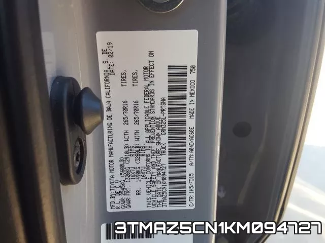 3TMAZ5CN1KM094727 фото 2
