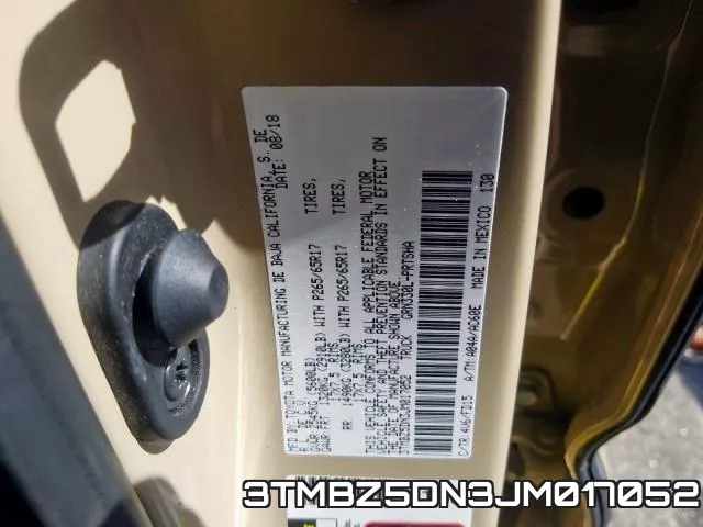 3TMBZ5DN3JM017052 фото 2