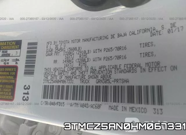 3TMCZ5AN0HM067331 фото 10