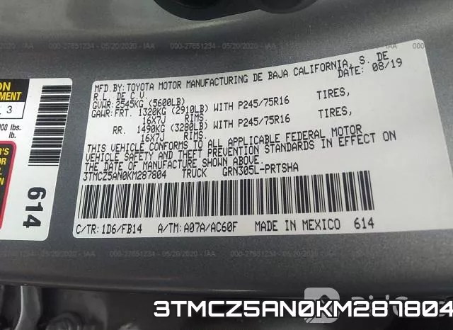3TMCZ5AN0KM287804 фото 10
