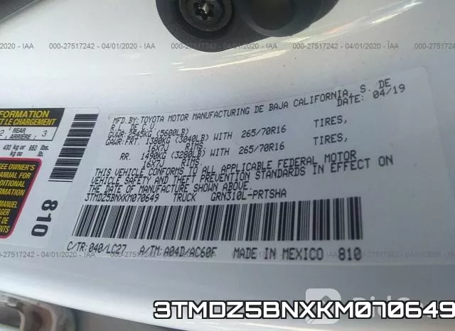 3TMDZ5BNXKM070649 фото 10
