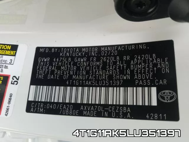 4T1G11AK5LU351397 фото 2