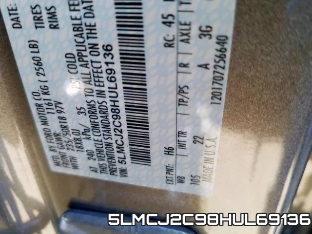 5LMCJ2C98HUL69136 фото 2