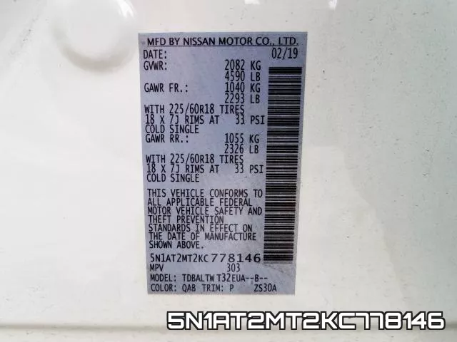 5N1AT2MT2KC778146 фото 2