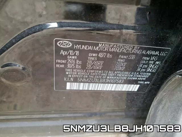 5NMZU3LB8JH107583 фото 2