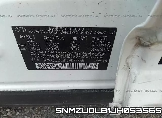 5NMZUDLB1JH053565 фото 10