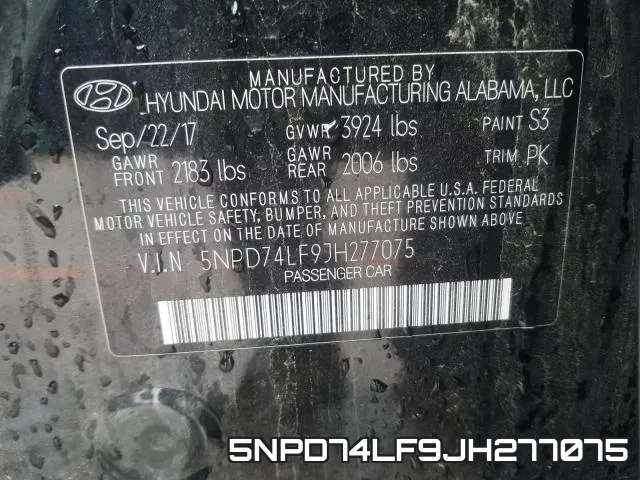 5NPD74LF9JH277075 фото 2