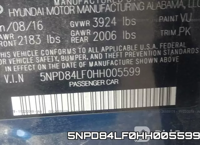 5NPD84LF0HH005599 фото 10
