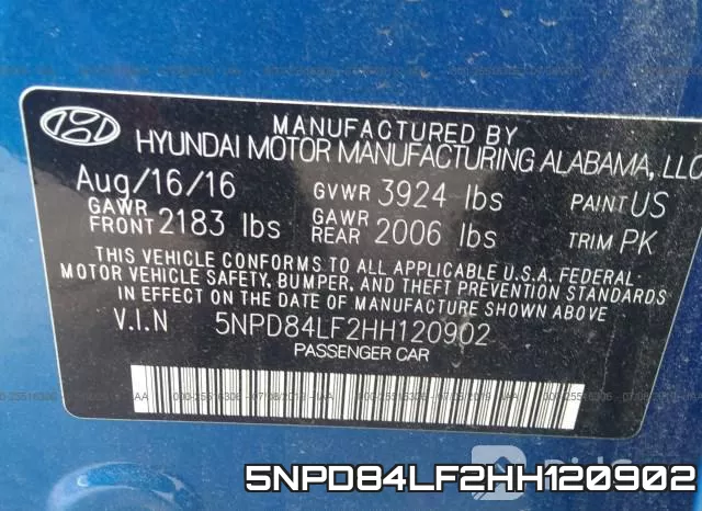 5NPD84LF2HH120902 фото 10