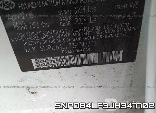 5NPD84LF3JH347702 фото 10