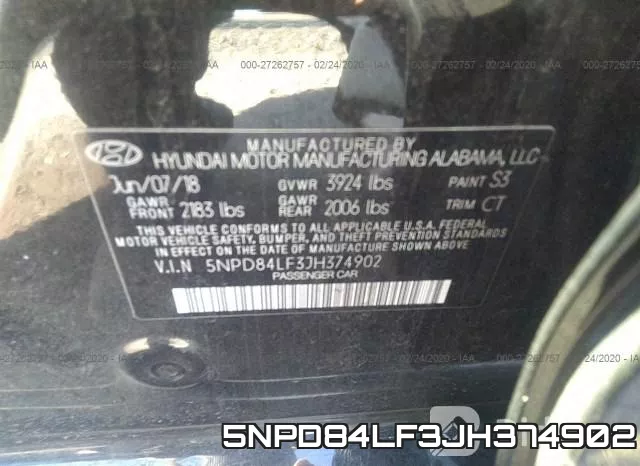 5NPD84LF3JH374902 фото 10