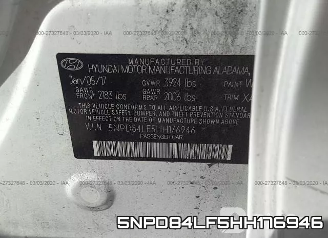 5NPD84LF5HH176946 фото 10