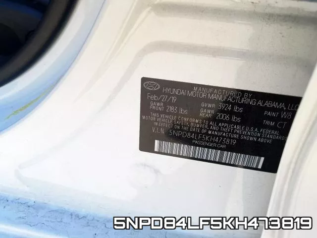 5NPD84LF5KH473819 фото 2