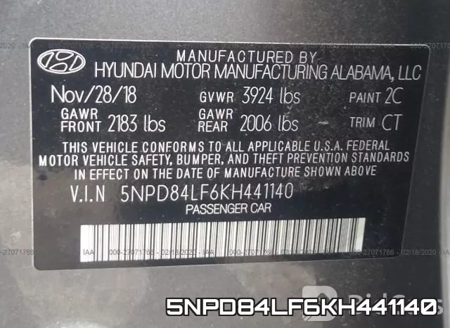 5NPD84LF6KH441140 фото 10