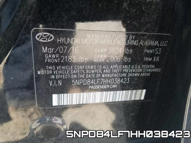 5NPD84LF7HH038423 фото 2