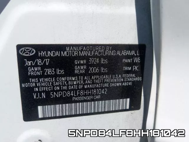 5NPD84LF8HH181042 фото 2
