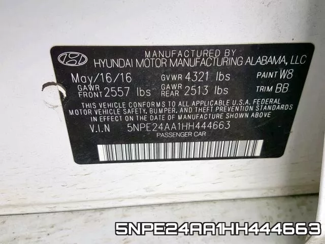 5NPE24AA1HH444663 фото 2
