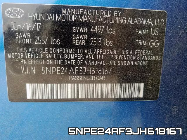 5NPE24AF3JH618167 фото 2
