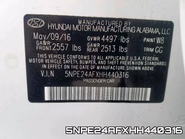 5NPE24AFXHH440316 фото 2