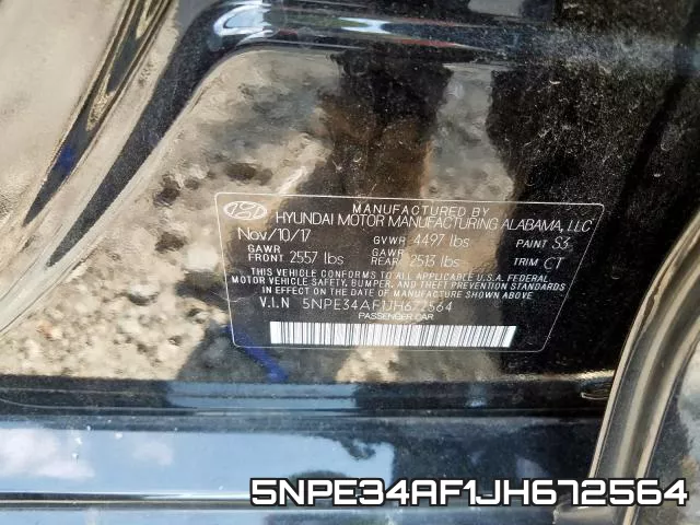 5NPE34AF1JH672564 фото 2