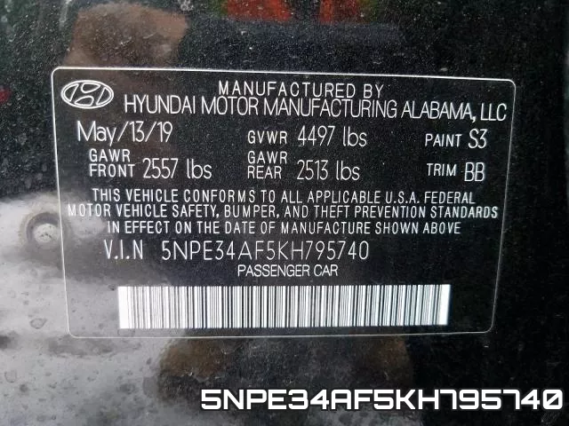 5NPE34AF5KH795740 фото 2