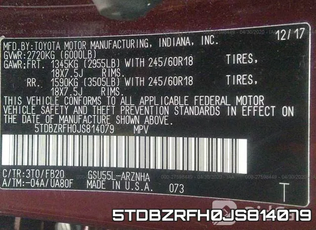 5TDBZRFH0JS814079 фото 10