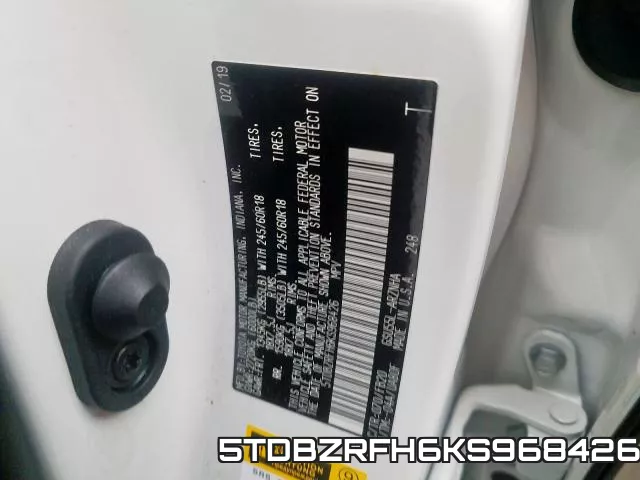 5TDBZRFH6KS968426 фото 2
