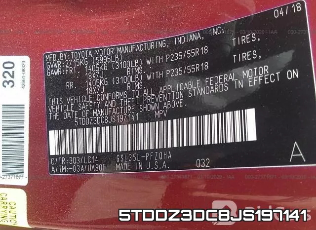 5TDDZ3DC8JS197141 фото 10