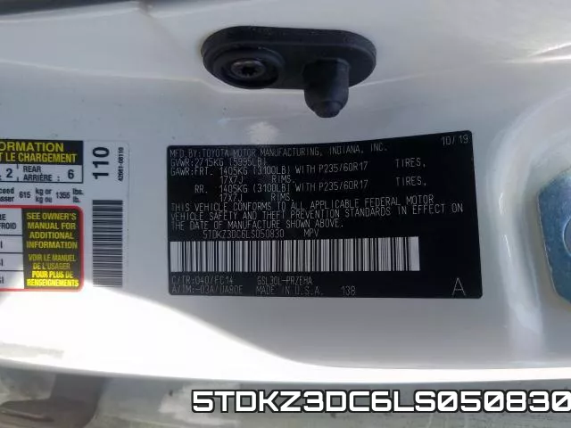 5TDKZ3DC6LS050830 фото 2