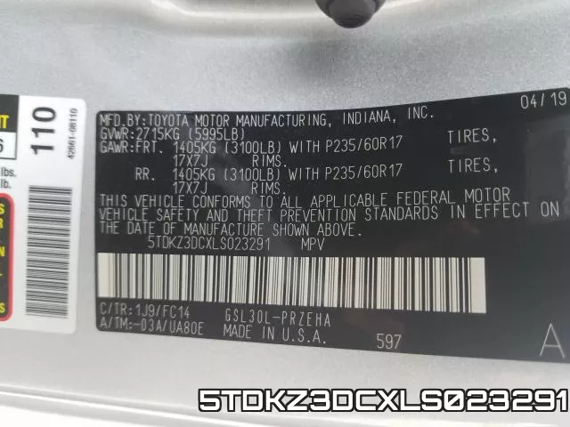 5TDKZ3DCXLS023291 фото 2