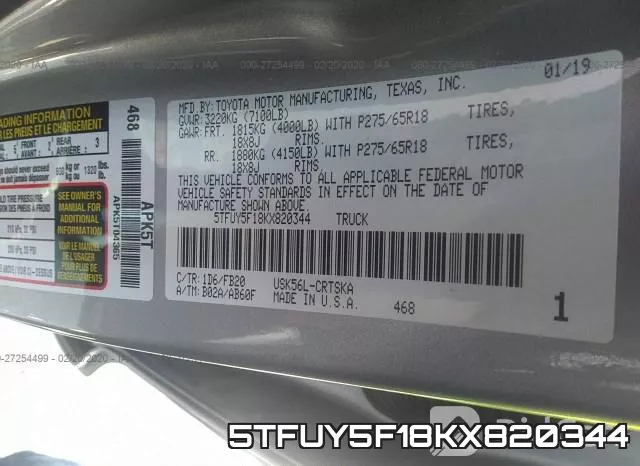 5TFUY5F18KX820344 фото 10