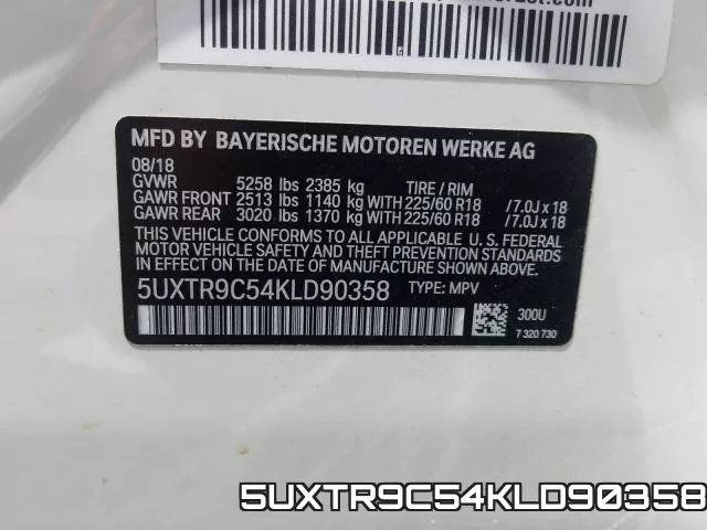 5UXTR9C54KLD90358 фото 2