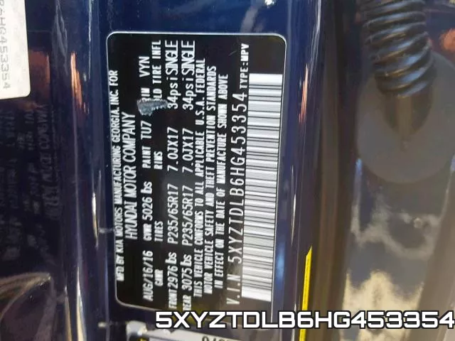 5XYZTDLB6HG453354 фото 2