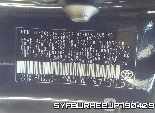 5YFBURHE2JP790409 фото 10